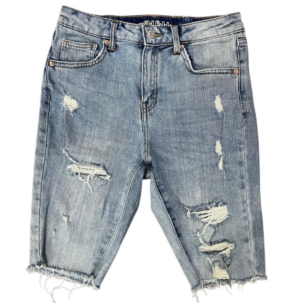 Wild Fable high rise bike shorts Distressed Denim Size 2